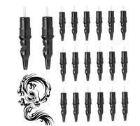 Cartucho de bolígrafo para tatuaje, cartucho de bolígrafo para tatuaje, 20 unidades, cartuchos de resorte fuertes sellados con cera para práctica de dibujo de trabajo de puntos de aprendizaje, cartuc