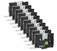 Cartucho de Cinta TZe S231 TZ S131 TZe S631 Blanco 5PK 10PK Compatible con rotuladora(10PK Black on Clear)