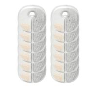 Cartucho de filtración de carbono activado de triple capa, 12 paquetes de recambios para dispensador de bebidas para interiores, hogar, viajes, bollos de cerámica de acero inoxidable