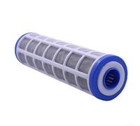 Cartucho de filtro de malla de acero inoxidable de 10 pulgadas para prefiltro de purificador de agua, elemento de pantalla resistente con alto caudal para aplicaciones de filtración de líquidos, color