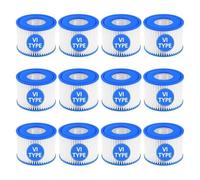 Cartucho De Filtro For Bañera De Hidromasaje Tamaño VI, Compatible Con Bestway, Compatible Con Lay-Z-Spa, Compatible Con Intex, Compatible Con Coleman, 90352E 58323, De Spa For Bañera De(12pcs)