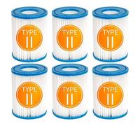 Cartucho De Filtro Tipo II For Piscina Y Spa, Compatible Con Bestway Flowclear II Y Lay-Z Spa, 58094, 58383, 58386, 58117 Y 58386GS(6PCS)