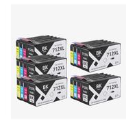 Cartucho de impresión de inyección de Tinta 712 XL 712XL 711 3ED71A 3ED67A, Compatible con HP 712 DesignJet T210, T230, T250, T650 impresoras(712XL 5SET)