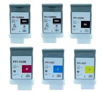 Cartucho de impresora PFI-102 compatible con Canon IPF500/IPF510/IPF610/IPF700/IPF710(6 PCS)
