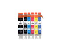 Cartucho de inyección de tinta 6 cartuchos de riñón de repuesto Canon Pgi-580 y Cli-581 compatibles/no originales