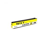 Cartucho de inyección de Tinta Compatible para PageWide Enterprise Color 556xh Dn MFP 586dn F Z MFP E58650 Modelo 981A 981X HP981X(1PCS Yellow)