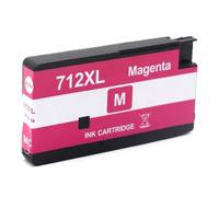 Cartucho de inyección de Tinta remanufacturado Compatible con 712 XL 712XL 3ED71A 3ED67A para Impresora DesignJet T210 T230 T250 T650(712XL Magenta)