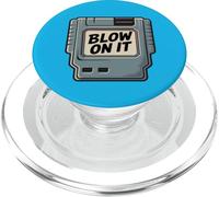 Cartucho de Juego Retro Blow On It, Arte de los 80 y 90 PopSockets PopGrip para MagSafe