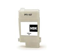Cartucho de Recarga de Tinta PFI-107 PFI107 de 130ML, Compatible con Plotter de Impresora Canon IPF670 IPF680 IPF685 IPF770 IPF780 IPF785 IPF-670 con Chip(MBK)