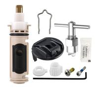 Cartucho de repuesto 1222 con extractor de cartucho y adaptador de mango de metal actualizado, kit de repuesto con grasa lubricante compatible con grifo de ducha Moen de una sola manija