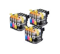 Cartucho de Tinta 12PK LC127XL LC125XL Compatible con Impresora MFC-J245/J470DW/J650DW/J870DW J4410DW/J4510DW