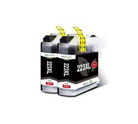 Cartucho de Tinta 223XL, Compatible con Brother, DCP-J562DW J4120DW | LC223 223 XL para MFC-J480DW J680DW J880DW J4620DW J5720DW, cartucho C K M Y(2pcs black)