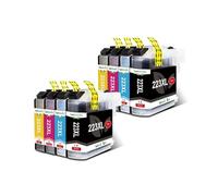 Cartucho de Tinta 223XL, Compatible con Brother, DCP-J562DW J4120DW | LC223 223 XL para MFC-J480DW J680DW J880DW J4620DW J5720DW, cartucho C K M Y(2SET-8pcs)