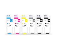 Cartucho de Tinta 300ML, Compatible con HP, 727 727XL T920 | T930 T1530 T2500 T2530 T1500, rellenable, chip permanente, C1Q12A F9J79A