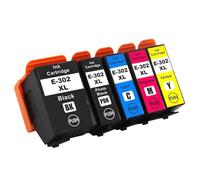 Cartucho de Tinta 302XL Compatible con E-302XL para impresoras XP-6100 XP-6000(1SET(5PC))