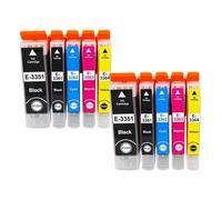 Cartucho de Tinta 33XL T3351 T3361 T3362 T3363 T3364 Repuesto Compatible con Impresora Epson Expression XP530 XP900 XP830 XP645 XP635 XP630 XP540 XP640(2SET)