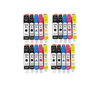Cartucho de Tinta 364 364XL, Compatible con HP, 3070A 3520 3522 | Con chip, tinta de colorante, negro magenta cian amarillo foto negro; 4620 4622 5510 5511 5512 5514(4 SET 20PCS,364)