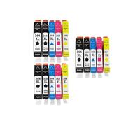 Cartucho de Tinta 364 364XL, Compatible con HP, 3070A 3520 3522 | Con chip, tinta de colorante, negro magenta cian amarillo foto negro; 4620 4622 5510 5511 5512 5514(3 SET 15PCS,364XL)