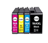 Cartucho de Tinta 4PCS Compatible con OfficeJet Pro Serie 9010 para 964XL