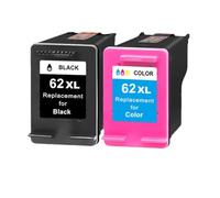 Cartucho de Tinta 62xl Compatible para 62 62xl Funciona con 5540 5640 5740 7640 5646 5541 5742 5745 200 Modelos de Impresora(One Set)