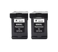 Cartucho de Tinta 650XL Compatible con impresoras HP650 1015 1515 1516 1518 2515 2545 2645 2646 3515 3545 4510 4645(2 Black)