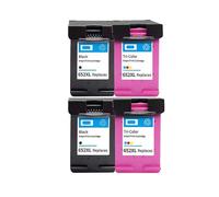 Cartucho de Tinta 652XL de Repuesto for impresoras H-*P 652 H-*P652 XL compatibles con Deskjet 1115 1118 2135 2136 3635 3636 3835 4535(2 Set)