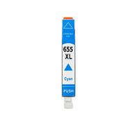 Cartucho de Tinta 655XL, Compatible con FANHANG, 655 CZ109AE | CZ110AE CZ111AE CZ112AE, Deskjet 3525 4615 4625 5525 6520 6525 6625, con chip(Cyan 1PC)