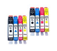 Cartucho de Tinta 655XL, Compatible con FANHANG, 655 CZ109AE | CZ110AE CZ111AE CZ112AE, Deskjet 3525 4615 4625 5525 6520 6525 6625, con chip(2 SET 8PCS)