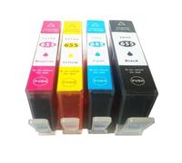 Cartucho de Tinta 655XL, Compatible con HP, 3525 4615 4625 | Tinta de colorante, CZ109AE CZ110AE CZ111AE CZ112AE, 5525 6520 6525 6625(Fill Set 400ML)