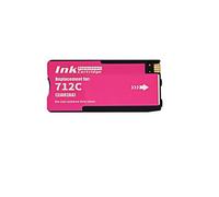 Cartucho de Tinta 712 XL 712XL, Compatible con HP, DesignJet T210 | T230 T250 T650 T630, 3ED71A 3ED67A, 1 juego, Bk 55 ml color 25 ml, chip sí(Magenta)