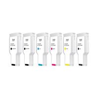 Cartucho De Tinta 727 De 300 Ml, Compatible Con HP C1Q12A, B3P23A, B3P24A, B3P19A, B3P20A, B3P21A, T930, T920, T1500, T2500, T1530 Y T2530 Impresoras(6 Colors 1SET)