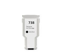 Cartucho de Tinta 738XL, Compatible con HP | Impresora T950 T850, 300ML(MBK)