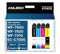 Cartucho de tinta 812XL Epson remanufacturado de repuesto para Epson 812 812XL cartuchos de tinta Combo Pack para Epson 812 XL T812XL Work para Workforce Pro WF-7840 WF-7820 WF-7310 EC-C7000 (4