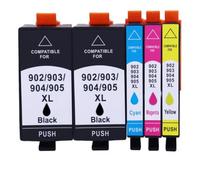 Cartucho de Tinta 902XL 903XL 904XL 905XL Compatible con HP OfficeJet Pro 6950 6951 6954 6960 6970 6975 6968 6978 6979 6971(5PCS)