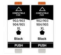 Cartucho de Tinta 903 903XL for Impresora Compatible HP Officejet Pro 6950 6960 6961 6963 6964 6965 6966 6968 6970 6971(2PCS Black)