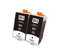 Cartucho de Tinta 903XL Compatible con impresoras Off-eJet 903, 907, 907XL y XL (Modelos 6950, 6960, 6961, 6963, 6964, 6965, 6970 y 6975).(2pcs Black)