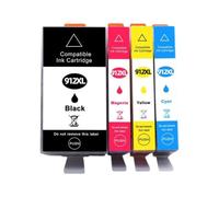 Cartucho de Tinta 912XL, Compatible con HP, OfficeJet Pro 8010 8028 | For impresoras OfficeJet Pro 8012 8013 8014 8015 8017 8018 8020 8022 8023 8024 8025 8026(One set)
