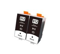 Cartucho de Tinta 912XL, Compatible con Impresora HP 912 XL HP912 Compatible OfficeJet 8010 8012 8013 8015 8017 8018 8020 8022 8023 8026 8028 8035(2pcs Black)