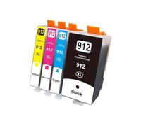 Cartucho de Tinta 912XL, Compatible con Impresora HP 912 XL HP912 Compatible OfficeJet 8010 8012 8013 8015 8017 8018 8020 8022 8023 8026 8028 8035(4pcs-1SET)
