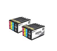 Cartucho De Tinta 950XL Y 951XL. Compatible Con HP OfficeJet Pro 8100e, 8600, 8610, 8620, 8630, 8640, 8660, 8615 Y 8625. Tinta Colorante.(950XL 2SET)