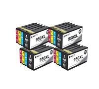 Cartucho De Tinta 950XL Y 951XL. Compatible Con HP OfficeJet Pro 8100e, 8600, 8610, 8620, 8630, 8640, 8660, 8615 Y 8625. Tinta Colorante.(950XL 4SET)