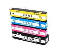 Cartucho de Tinta 970XL 971XL, Compatible con HP, X476dw X451dw | Para X576dw X551dw X451dn, negro 10000 páginas, C M Y 7000 páginas(970XL-1PCS Black)
