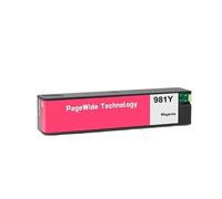 Cartucho de Tinta 981Y 981 Compatible con Impresora PageWide MFP 556xh Dn MFP 586dn F Z MFP E58650dn MFP E55650(M 1PCS)