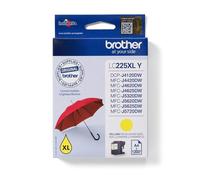 Cartucho de tinta Brother LC225XLY amarillo, pack individual, 1200 páginas