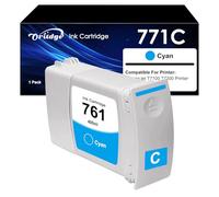 Cartucho de tinta cian para HP 761 CM994A compatible con HP DesignJet T7100 T7200 (cian)