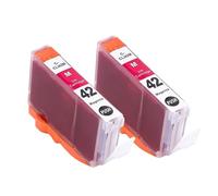 Cartucho de Tinta CLI-42 CLI42 con Chip, Compatible con Impresora Canon Pro-100 100S(2pcs C-42 M)