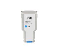 Cartucho de Tinta Color Compatible con HP DesignJet T950 T850 738 676M6A 676M7A 676M8A 498N8A(1pcs C-300ML)