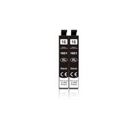 Cartucho De Tinta Compatible 16XL T1631 - T1634, Compatible con Impresora Epson Workforce WF 2010 2540 2750 2510 2520 2530 2760(2pcs Black)