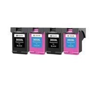 Cartucho De Tinta Compatible 303XL For Impresora HP303 (Compatible con HP Envy Photo 6220, 6230, 6232, 6234, 7130, 7134 Y 7830)(2Black 2Color)