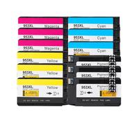 Cartucho de Tinta Compatible 4PK para 953XL Negro CMYK para OfficeJet Pro 7720 7730 7740 8210 8218(3SET)